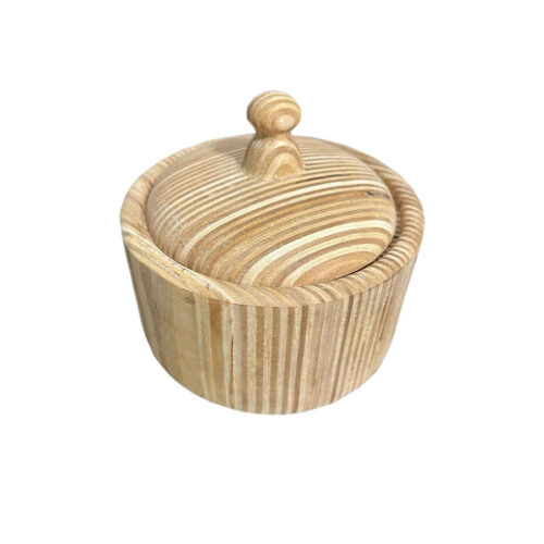 Handcrafted Wooden Sugar Bowl - A Natural Touch for Your Kitchen
