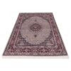 Hand-Knotted Persian Birjand Riz Mahi Rug (Mahi Medallion) - Red Silk & Wool