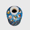 Persian Ceramic Single Stem Vase, Decorated with a Distinctive Red Fish Pattern for a Boho-Inspired Gift or Home Accent