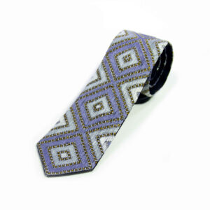 Persian Embroidered Men’s Necktie in Purple – Fusion of Tradition, Texture & Timeless Style