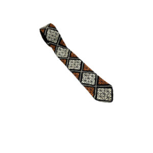Persian Embroidered Men’s Necktie with Handcrafted Detail & Geometric Design