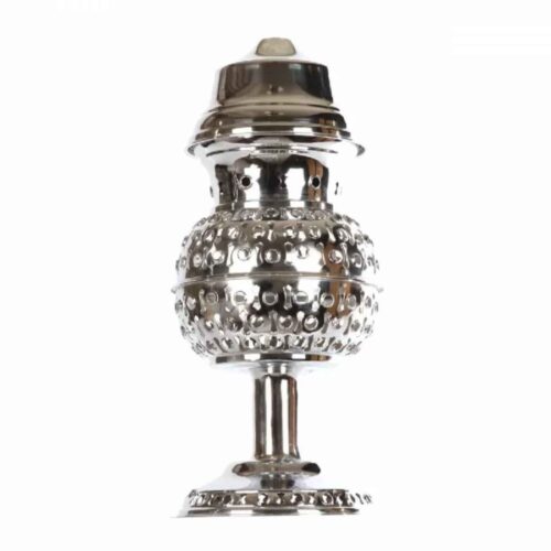 Portable Electric Bakhoor Burner and Incense Heater Metal Traditional for Aromatic Ritual and Meditation