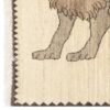 Genuine Handwoven Persian Lion Motif Gabbeh Rug - Cream Wool Blend