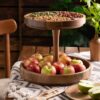 Persian Wooden Serving Stand - Tiered and Efficient