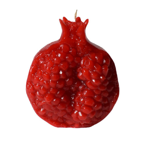 Handmade Pomegranate Figural Candle – Persian Yalda Night Candle for Festive Table Decor & Gifting