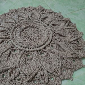 Persian Handmade Macrame Floor Rug – Perfect Piece for Minimalist and Bohemian Interiors