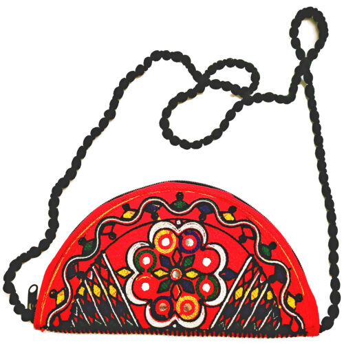 Persian Handmade Women’s Clutch Bag - Suzani Embroidery with Floral Design