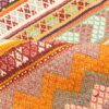 Persian Jajim Rug Flat-Woven in Fars Traditional Striped Orange