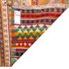 Persian Jajim Rug Flat-Woven in Fars Traditional Striped Orange