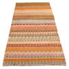 Persian Jajim Rug Flat-Woven in Fars Traditional Striped Orange