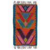 Zanjan Geometric Kilim Rug in Brick Red - Authentic Handwoven Persian Wool