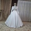 Persian Long Sleeve Wedding & Bridal Dress - Arabic Style with Crystal Model