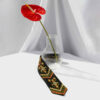 Persian Men's Necktie - Traditional Intricate Embroidered in Black