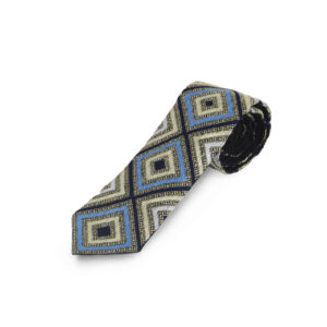 Persian Men’s Necktie – Traditional Intricate Embroidered in Light Blue