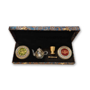 Chenarani Saffron Gift Box – 3g with Teapot, Cardamom & Mortar – Iranian Premium Saffron