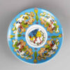 Persian Tea Saucer - Porcelain with Bird & Flower Design (Set of 6)