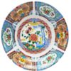 Persian Tea Saucer - Porcelain with Flower Design (Set of 6)