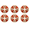 Persian Tea Saucer - Porcelain with Four-Flower Model (Set of 6)