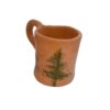 Pottery Mug - Handcrafted Ideal for Tea & Coffee with Pine Tree Design
