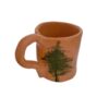 Pottery Mug - Handcrafted Ideal for Tea & Coffee with Pine Tree Design