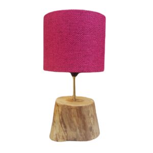 Rustic Wooden Log Table Lamp – Unique Natural Design for Home