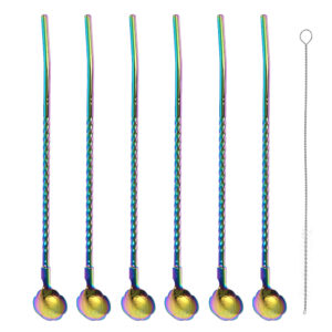 Stainless Steel Bar Spoon Perfect for Crafting Smooth, Well-Mixed Drink Pack of 6