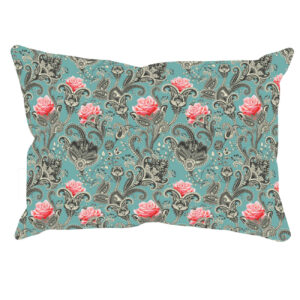 Vintage Floral Pillowcase with Pink Roses – Double-Sided (Pack of 2)