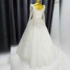 Wedding Dress with Super Pleated Zonyx Skirt and Princess Sleeves - Exquisite and Stylish Fit