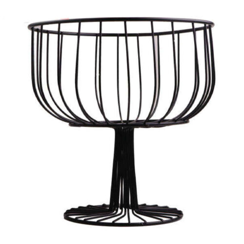 Wire Basket With Footed, Chic & Lux Perfect for Fruit in Black