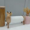 Wooden Cow Paper Roll Towel Holder – Decorative & Functional
