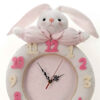 Wooden Nursery Wall Clock - Perfect for Cozy & Minimalist Children’s Room with Rabbit Design