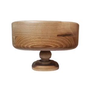 Wooden Serving Stand with Unique Square and Bowl Shape