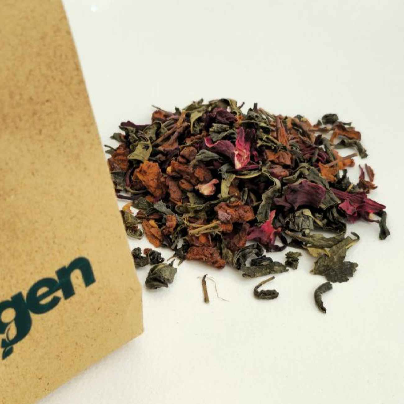 Yugen Herbal Infusion Green Tea , Sour Tea – for Natural Energy 100 gr (2 Packs)