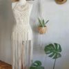 Handcrafted Bohemian Macrame Dress – Ideal for Casual Wear & Vacation