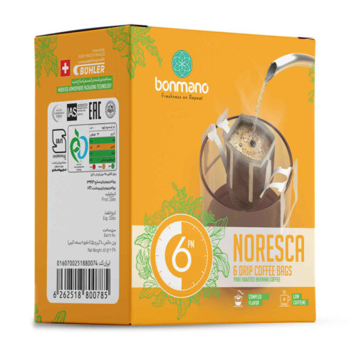 100% Arabica Drip Coffee for Home Brewing | Low Caffeine Noresca Bonmano (3 Packs)