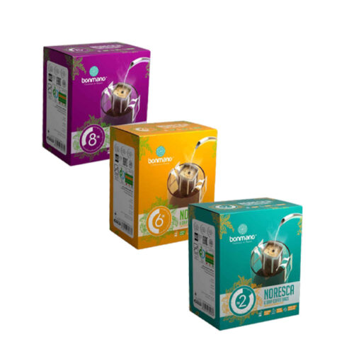 100% Arabica Drip Coffee for Home Brewing | Mix from Noresca Bonmano (3 Packs)