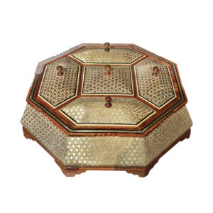 Artisan Wooden Khatam Kari Candy Bowl – Perfect for Gifting & Entertaining