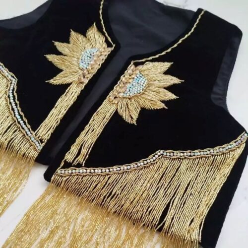 Traditional Kurdish Velvet Vest with Elegant Handcrafted Details