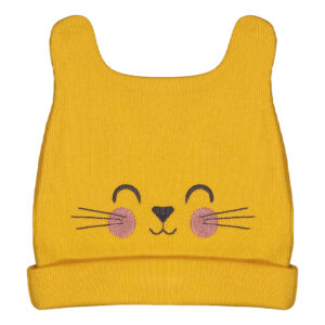 Baby Hat – Perfect for Comfort, Style & Safety with Cat Design in Orange