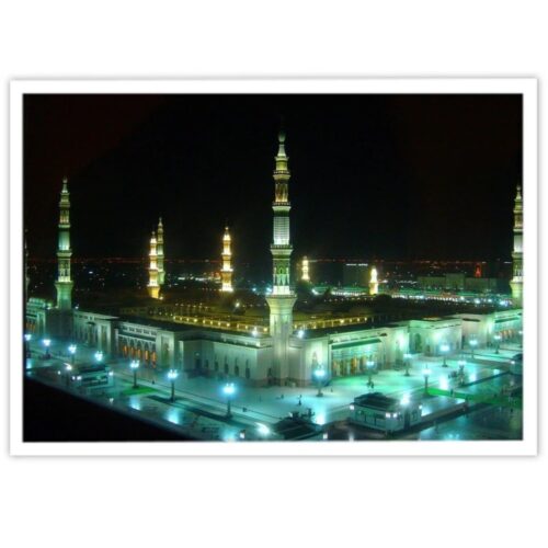 Masjid Al-Nabawi Backlit Print Wall Panel with LED Islamic Design