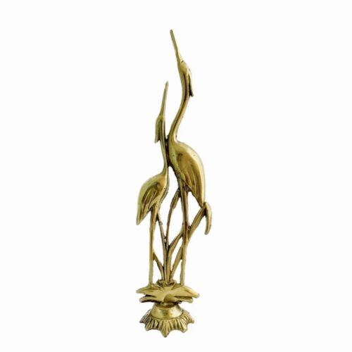 Bird Decorative Figurine Statue for Modern Decor Brass Material