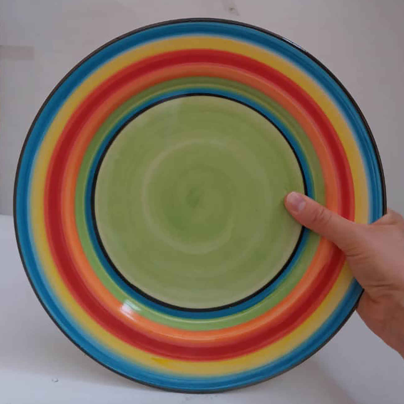 Ceramic Dinnerware Plate – Dishwasher Safe | Rainbow Model