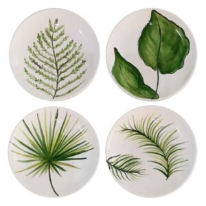 Ceramic Dinnerware Plate – Microwave, Dishwasher Safe and Durable (Set of 4)