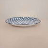 Ceramic Dinnerware Plate - Microwave and Dishwasher Safe | Checkered