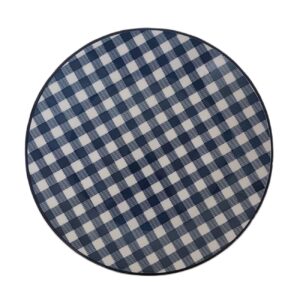 Ceramic Dinnerware Plate – Microwave and Dishwasher Safe | Checkered