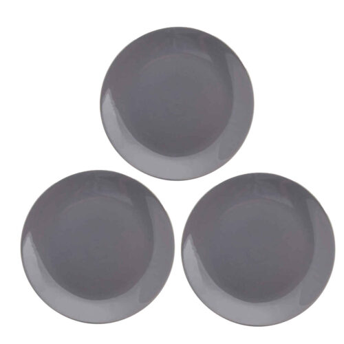 Ceramic Dinnerware Plate - Perfect for Everyday Occasions and Dishwasher Safe (Set of 3)