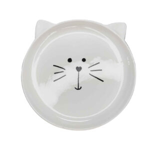 Ceramic Dinnerware Plate for Kids – Dishwasher Safe with Cat Design