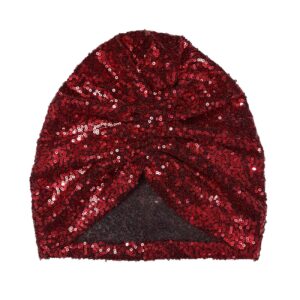 Woman’s Turban in Chic and Stylish Stretch Sequin Fabric, Perfect for Ceremonies and Parties