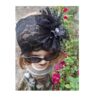 Women's Turban in Velvet Fabric - Elegance Perfectly Design with Lace & Flower