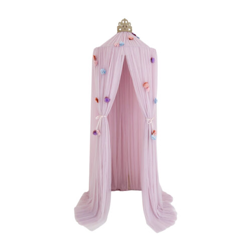 Chiffon Bed Canopy with Delicate Floral Design for a Romantic Bedroom Upgrade